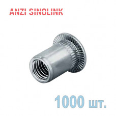 Заклёпка резьбовая ANZI SINOLINK Al открытая со стандартным бортом - М4х10.0 мм - 0.5-3.0 мм 1000 шт.