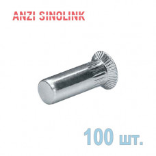 Заклёпка резьбовая ANZI SINOLINK St закрытая с потайным бортом - М6 - 1.5-4.5 мм 100 шт.
