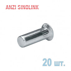 Заклёпка резьбовая ANZI SINOLINK A2 закрытая с потайным бортом - М5 - 1.5-4.0 мм 20 шт.