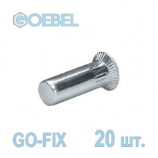 Заклёпка резьбовая GOEBEL GO-FIX A2 закрытая с потайным бортом - М6 - 1.5-4.5 мм 20 шт.